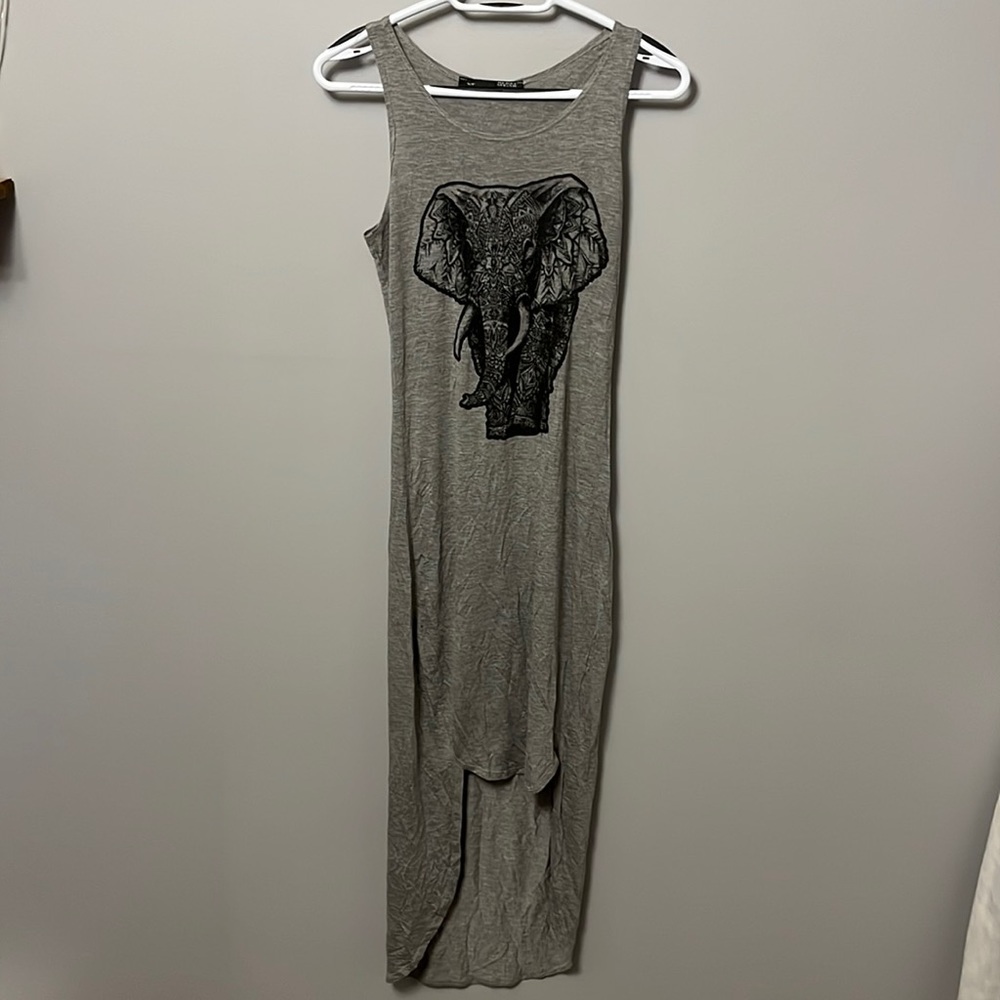 Rebel Sugar Elephant Hi-Lo Maxi Dress Size Small